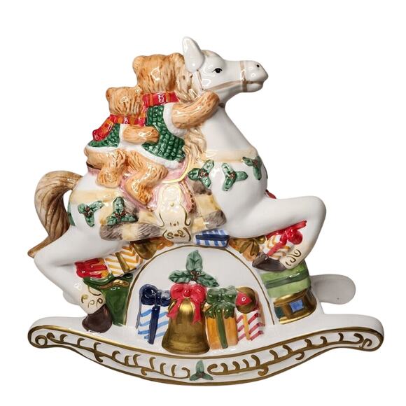 Beals Musial Rocking Horse Palais Royal Stage Christmas Bears in original box - Picture 6 of 16